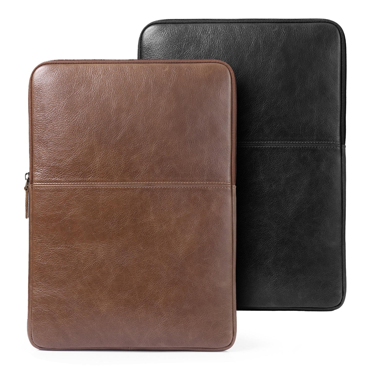 Personalized Top Grain Leather Sleeve Bag for MacBook Pro and Air - 16'', 14'', 13'', 13.3'' & 15'', Leather