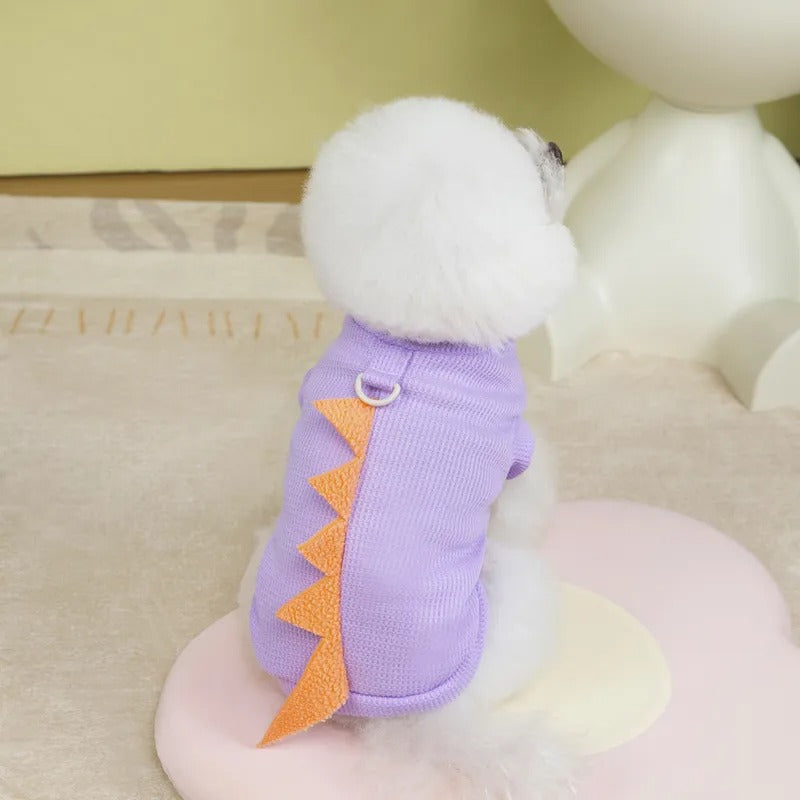 Elastic Mesh Little Dinosaur Dog Vest Dog T-Shirt