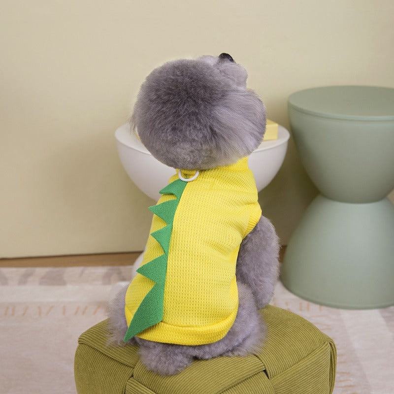 Elastic Mesh Little Dinosaur Dog Vest Dog T-Shirt