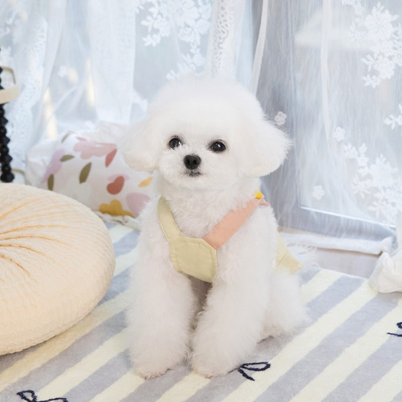 Dog Denim Vest Dress with Duck Decoration for Small Dogs