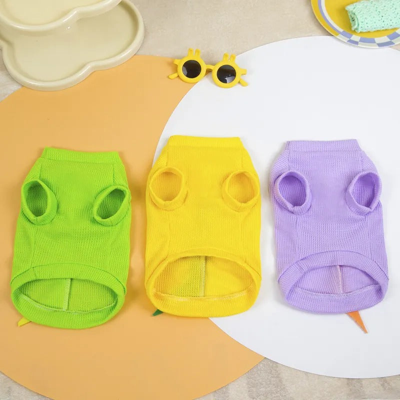 Elastic Mesh Little Dinosaur Dog Vest Dog T-Shirt