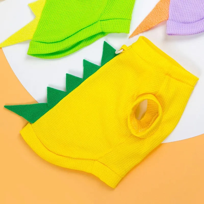 Elastic Mesh Little Dinosaur Dog Vest Dog T-Shirt
