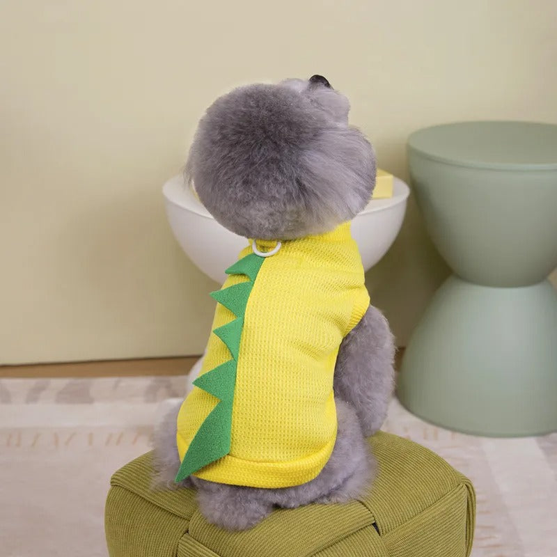 Elastic Mesh Little Dinosaur Dog Vest Dog T-Shirt