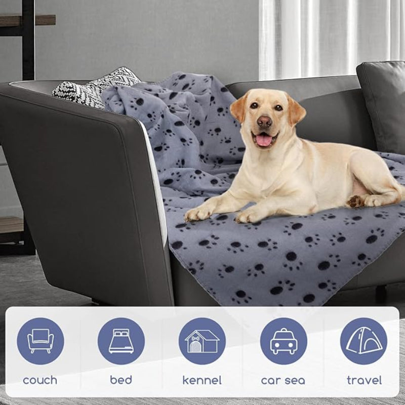3PC Washable Fluffy Durable Soft Fleece Pet Blanket