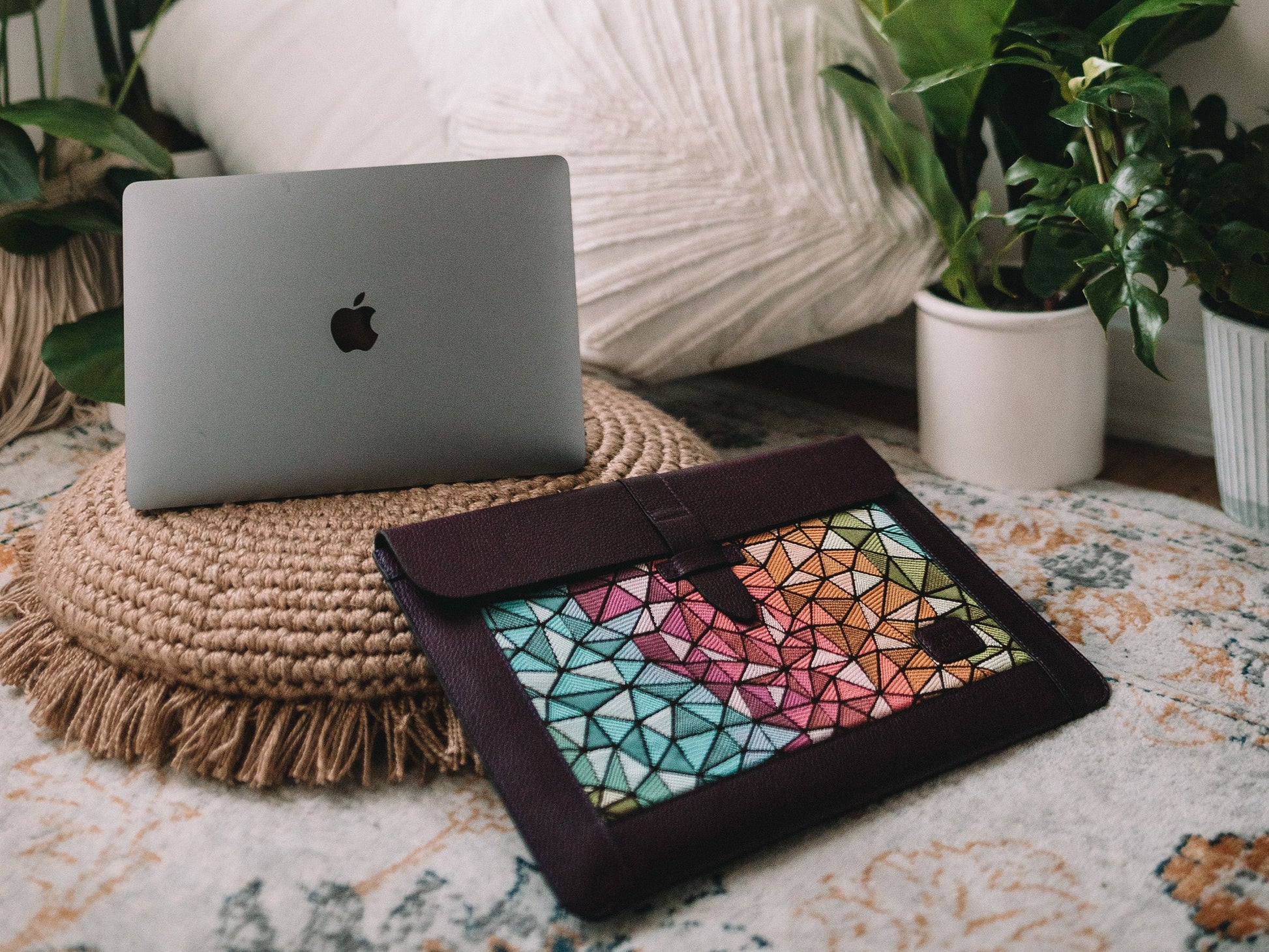 Personalized Leather Sleeve Bag for MacBook Pro and Air - 16'', 14'', 13'', 13.3'' & 15'' / Brown /