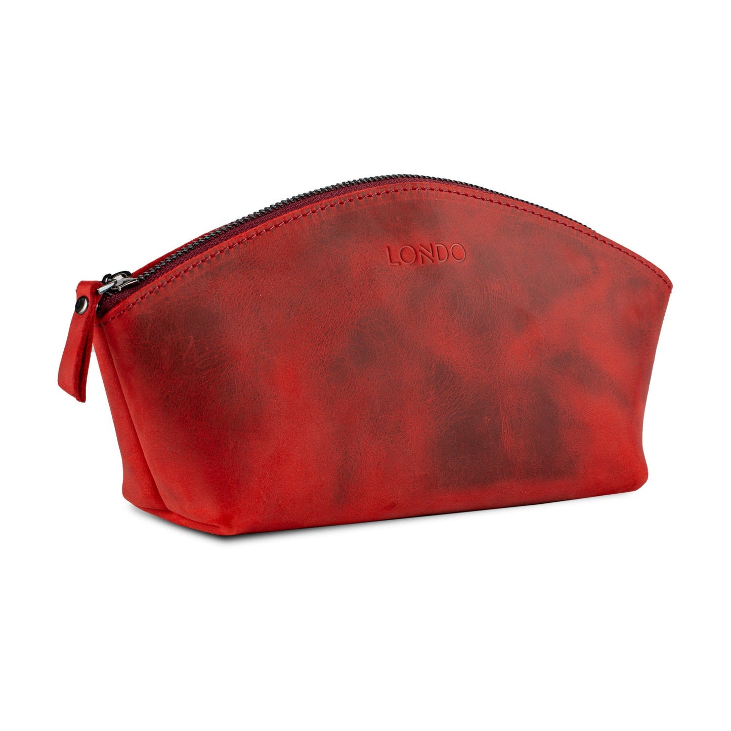 Personalized Hand Crafted Leather Makeup Pouch, Vintage Small Evening Handbag, Cosmetic Accessory Pouch, Versatile Gondola Style Purse