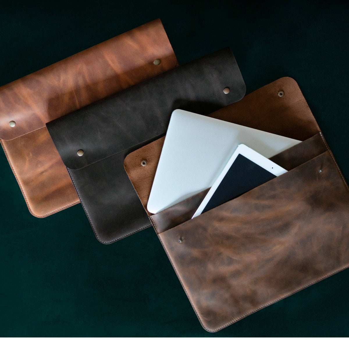 Personalized Leather Sleeve Bag for MacBook Pro and Air - 16'', 14", 13'', 13.3'' & 15'' MacBook Air Case,