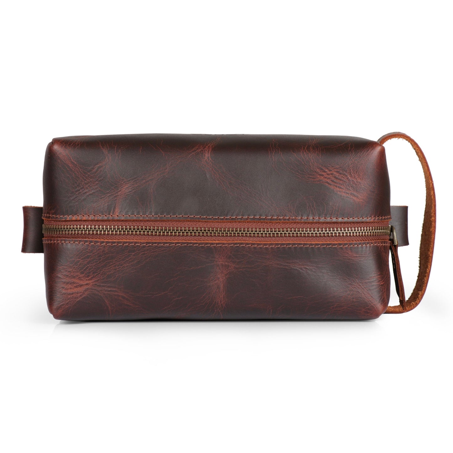 Personalized Top Grain Leather Dopp Kit for Men, Handcrafted Leather Travel Toiletry, Leather Shaving Organizer Bag, Unisex Travel Case