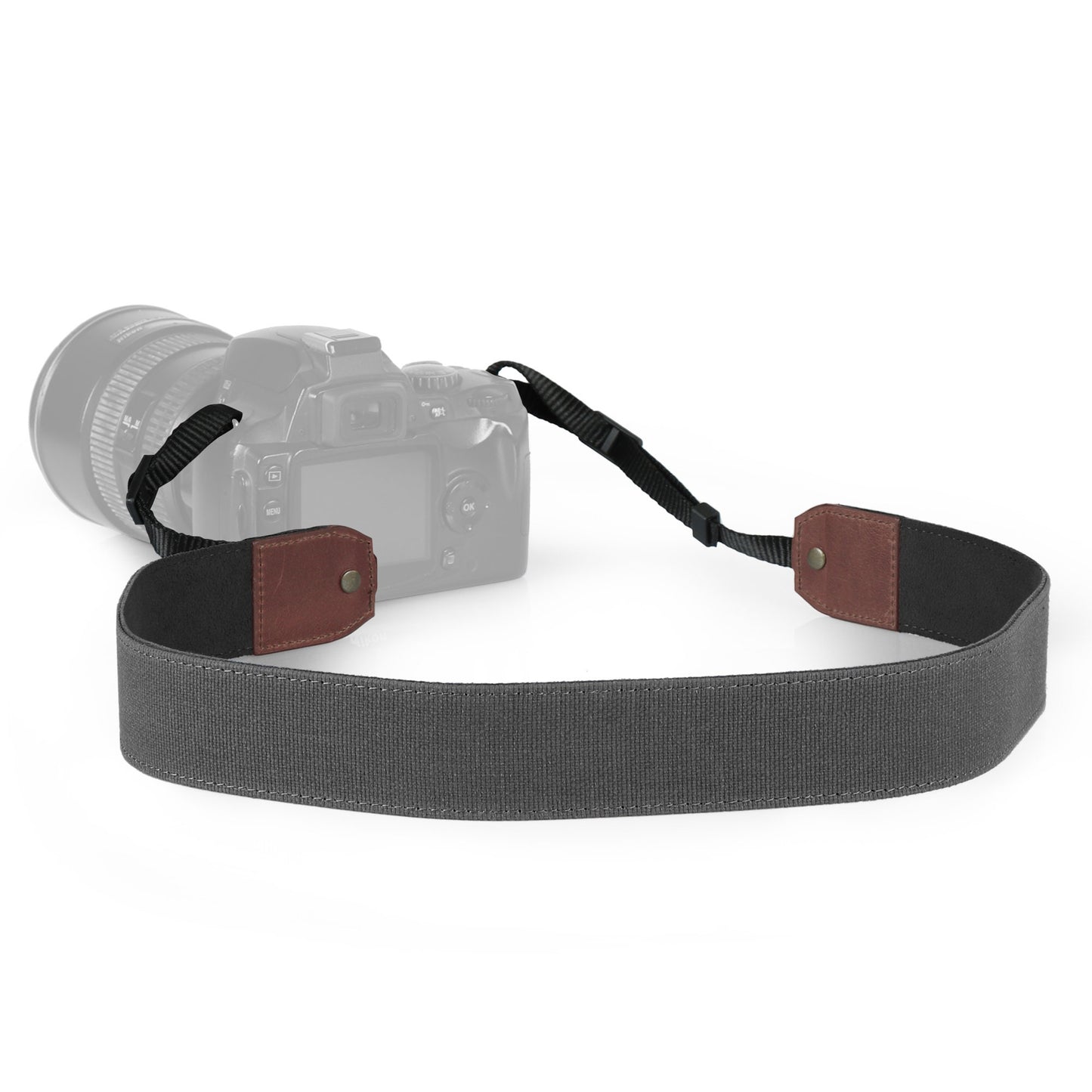 Personalized Canvas and Genuine Leather Adjustable Shoulder or Neck Strap Gift Strap for Photographers DSLR Camera Holder