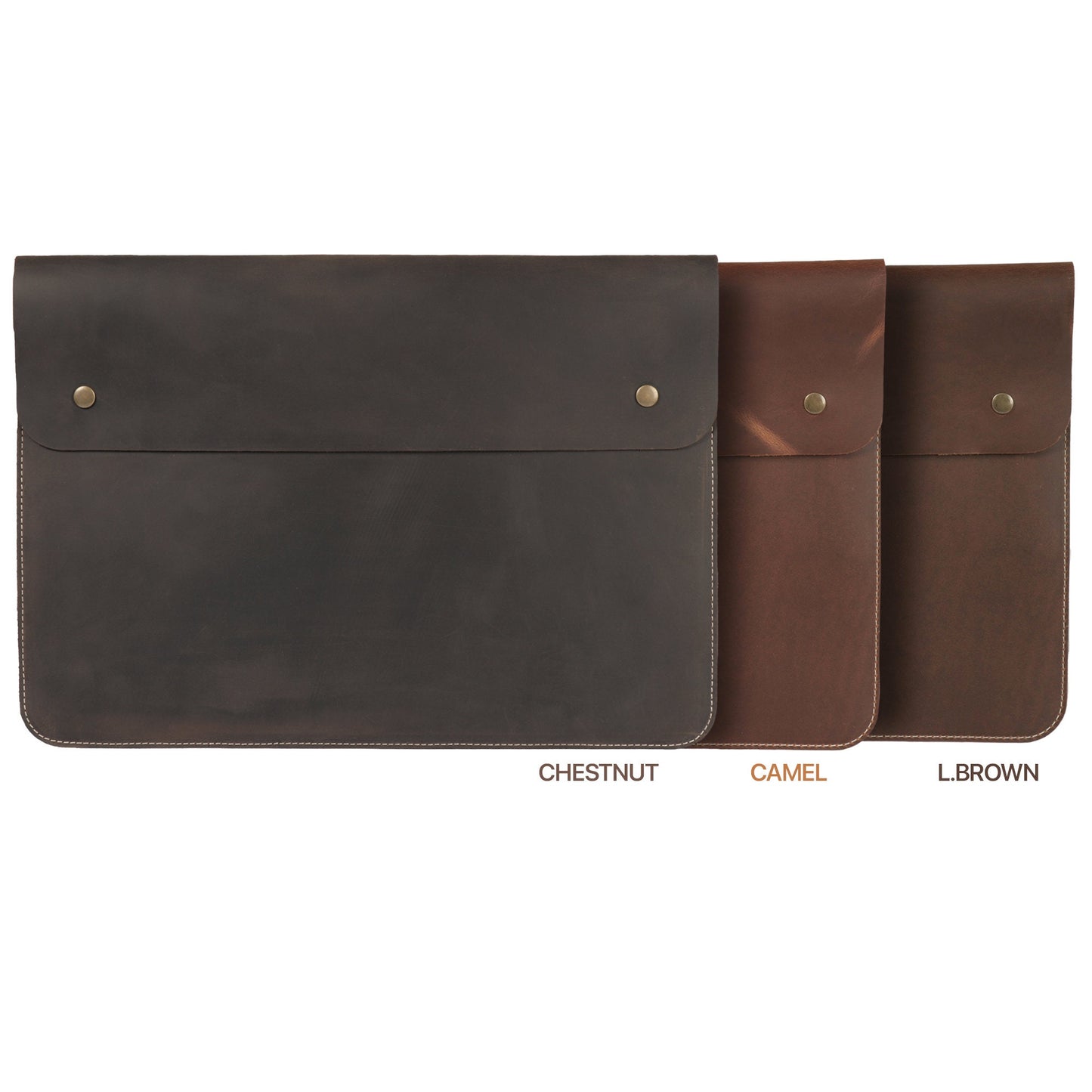 Personalized Leather Sleeve Bag for MacBook Pro and Air - 16'', 14", 13'', 13.3'' & 15'' MacBook Air Case,