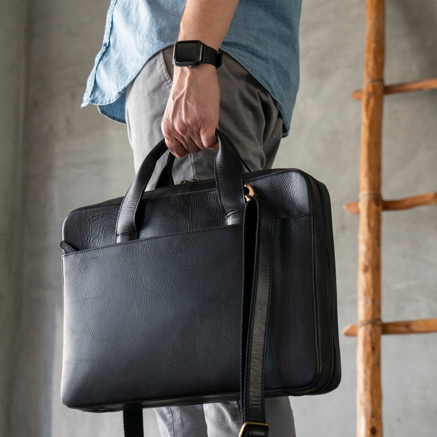 Personalized Top Grain Leather Travel 16” Laptop Bag - Briefcase Satchel Portfolio Notebook Tablet Messenger Bag for Men & Women