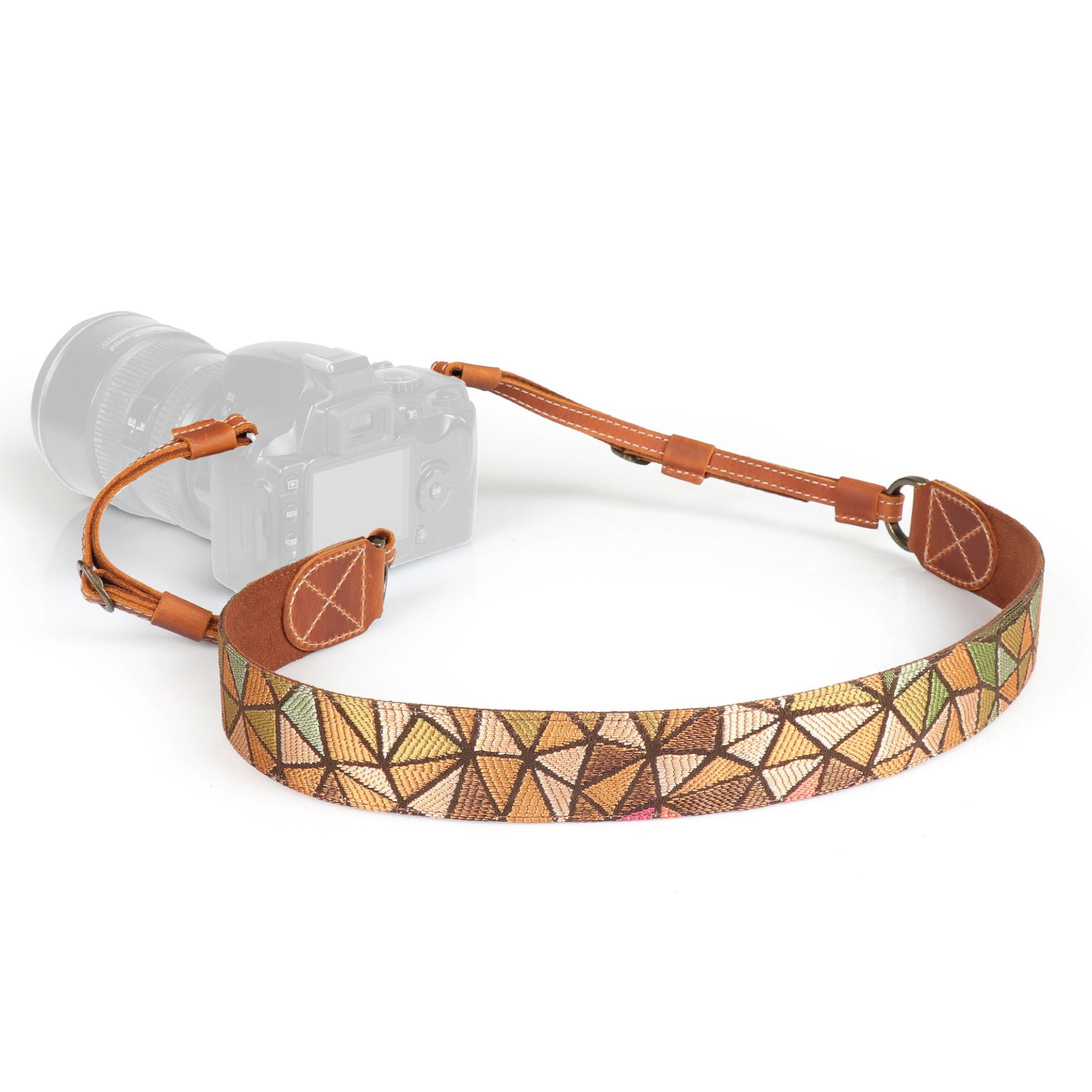 Leather Camera Strap Gift Custom Strap for Photographers DSLR Camera Holder - Unique Colorful Designs - Gift for him Gift for Her