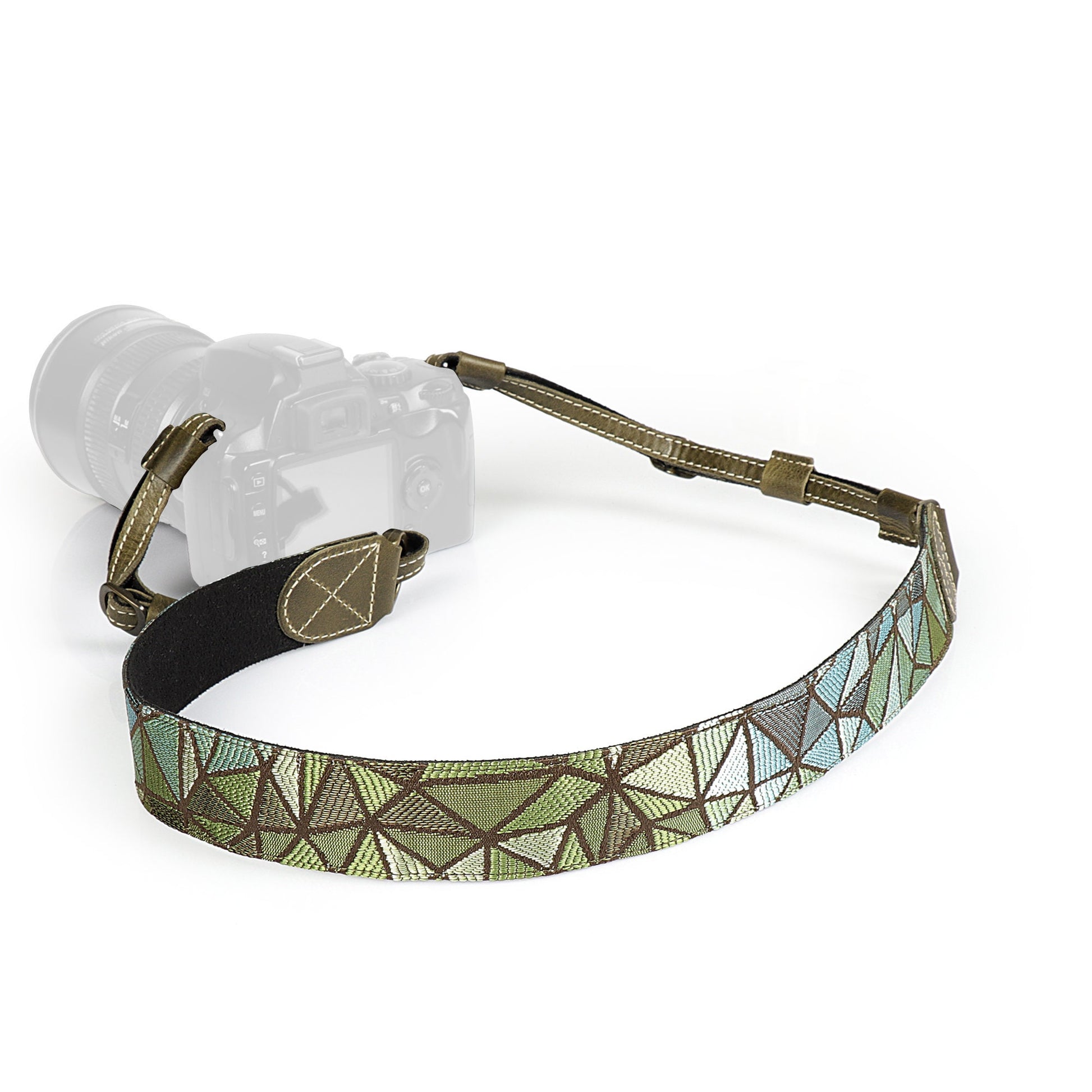 Leather Camera Strap Gift Custom Strap for Photographers DSLR Camera Holder - Unique Colorful Designs - Gift for him Gift for Her