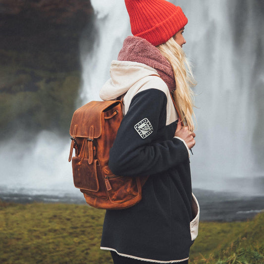 Handcrafted Top Grain Leather Backpack, Weather-Resistant Hiking, Women & Men Purse, Unisex, Vintage Laptop Valley Backpack