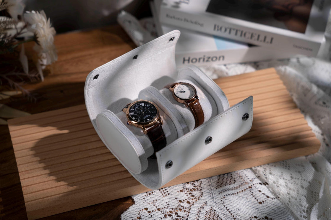 Personalized PU Leather Watch Roll, Watch Roll for 3 Watch, Travel Watch Box for Men or Women, Wedding gift ideas, Watch Roll Storage Holder