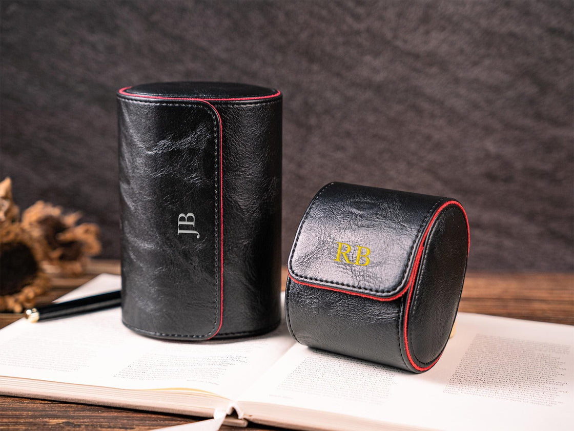 Personalized Watch Roll Leather, Watch Roll for Men, Watch Roll for 3, Corporate Gifts, Travel Watch Box, Groomsmen gift, Gift For Him